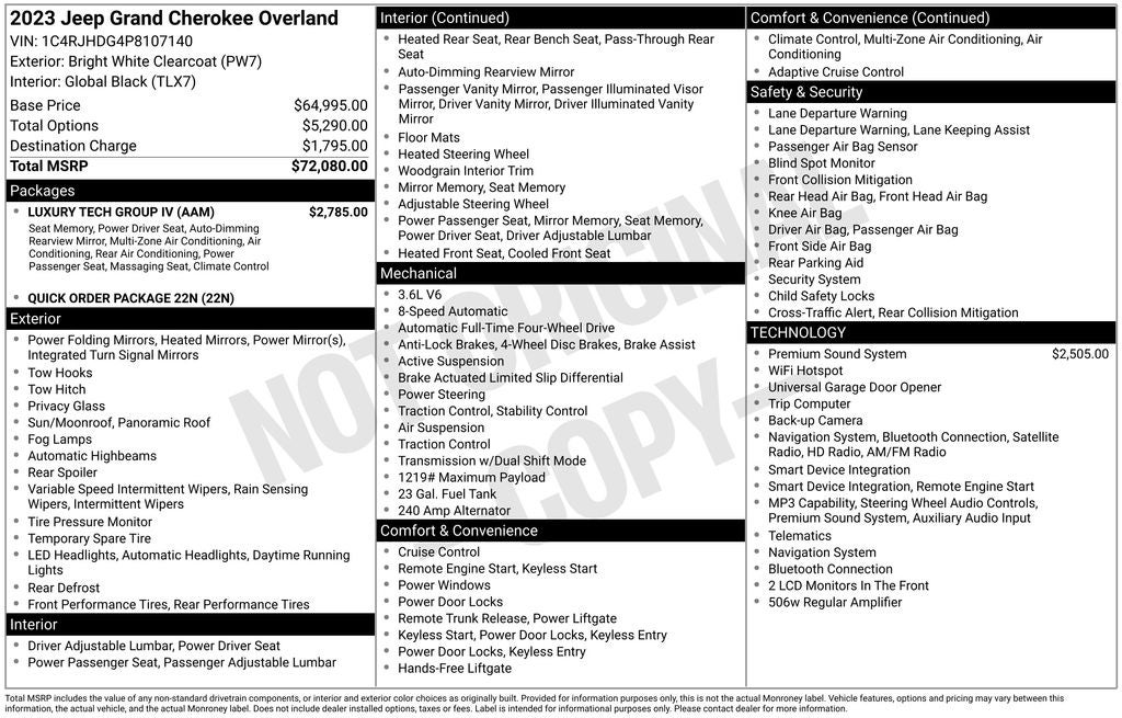 2023 Jeep Grand Cherokee Overland