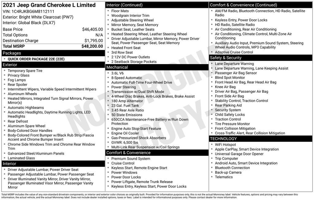 2021 Jeep Grand Cherokee L Limited