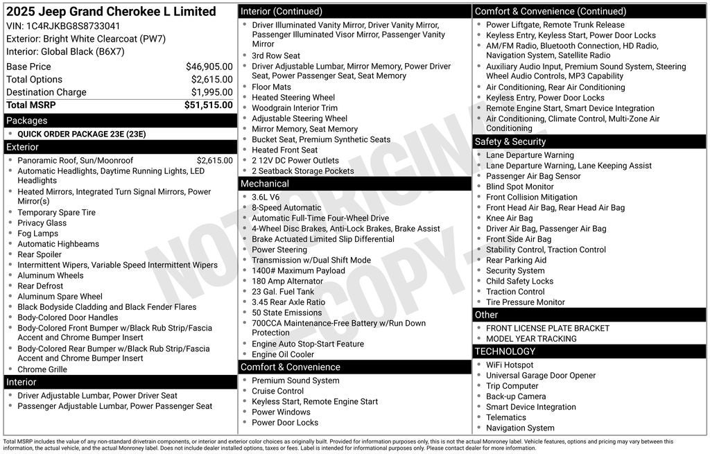 2025 Jeep Grand Cherokee L Limited