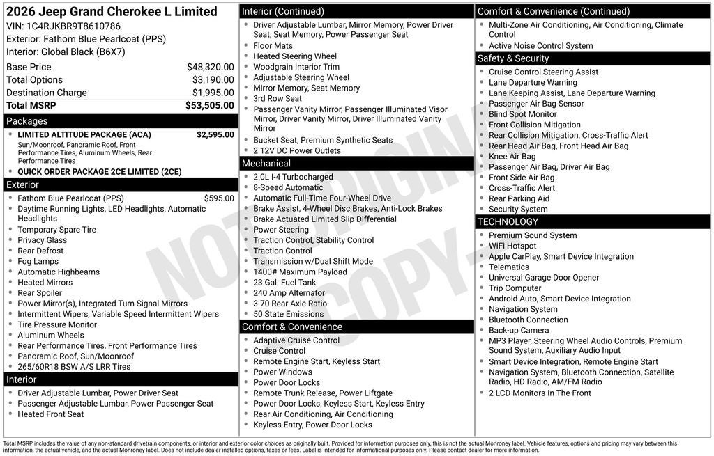 2026 Jeep Grand Cherokee L Limited