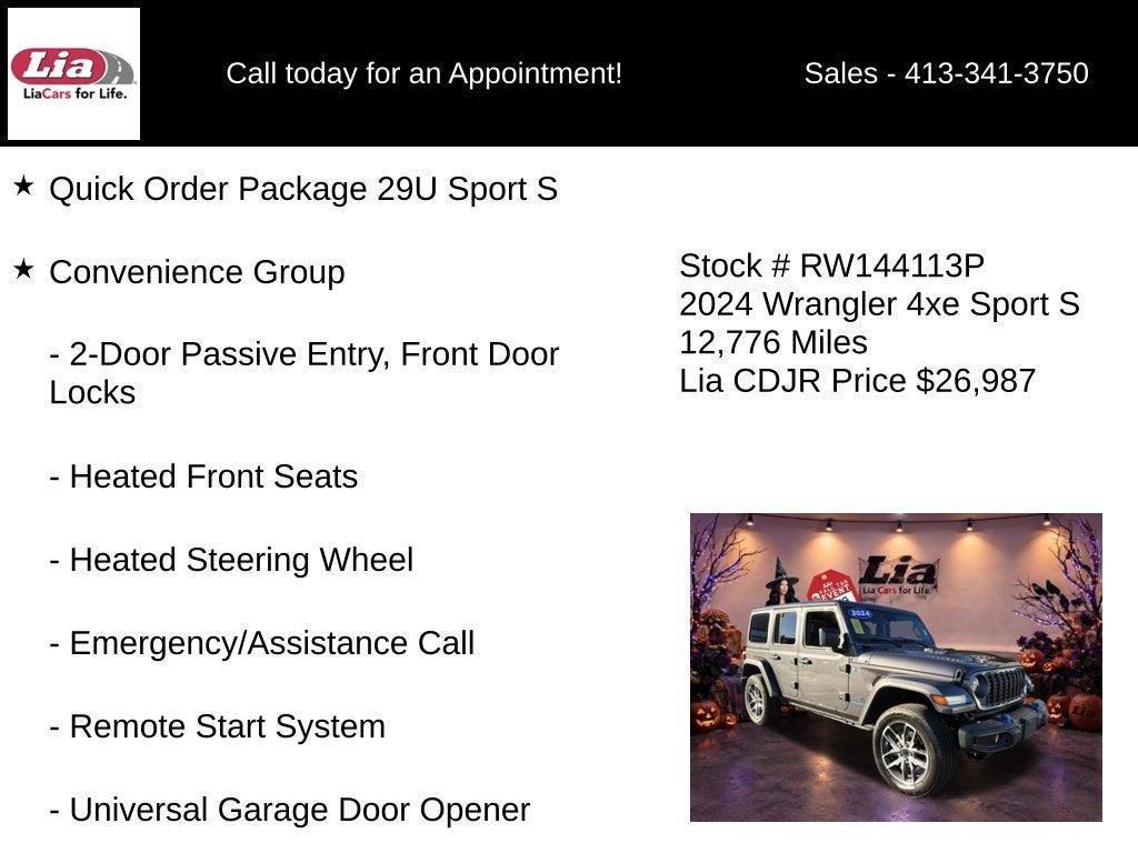 2024 Jeep Wrangler Sport S 4xe