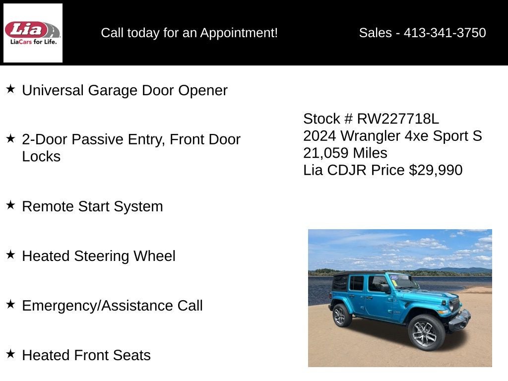 2024 Jeep Wrangler Sport S 4xe