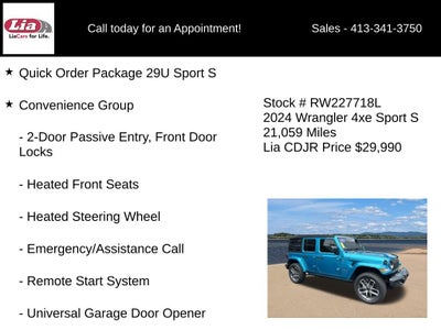 2024 Jeep Wrangler Sport S 4xe