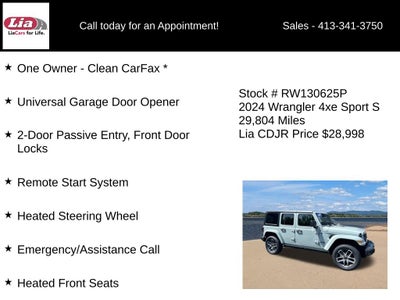 2024 Jeep Wrangler Sport S 4xe