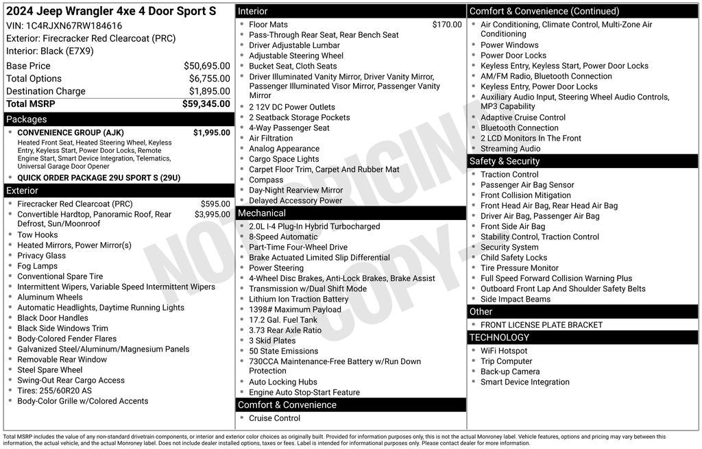 2024 Jeep Wrangler Sport S 4xe