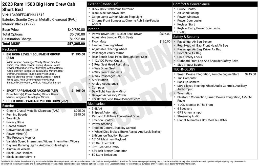 2023 RAM 1500 Big Horn/Lone Star