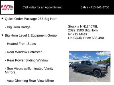 2022 RAM 1500 Big Horn/Lone Star