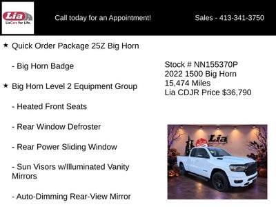 2022 RAM 1500 Big Horn/Lone Star