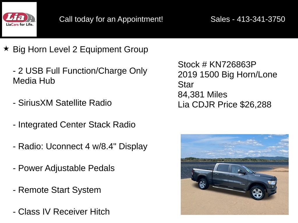2019 RAM 1500 Big Horn/Lone Star