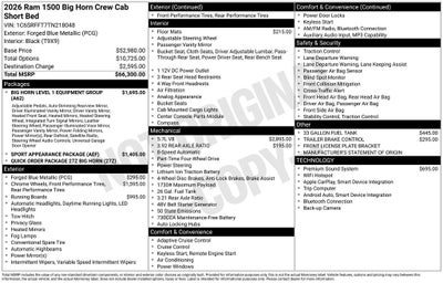 2026 RAM 1500 Big Horn/Lone Star