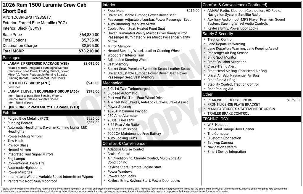 2026 RAM 1500 Laramie