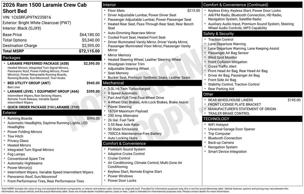 2026 RAM 1500 Laramie