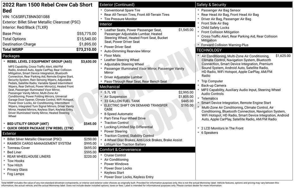 2022 RAM 1500 Rebel