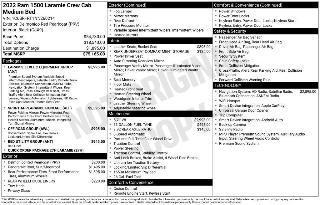 2022 RAM 1500 Laramie
