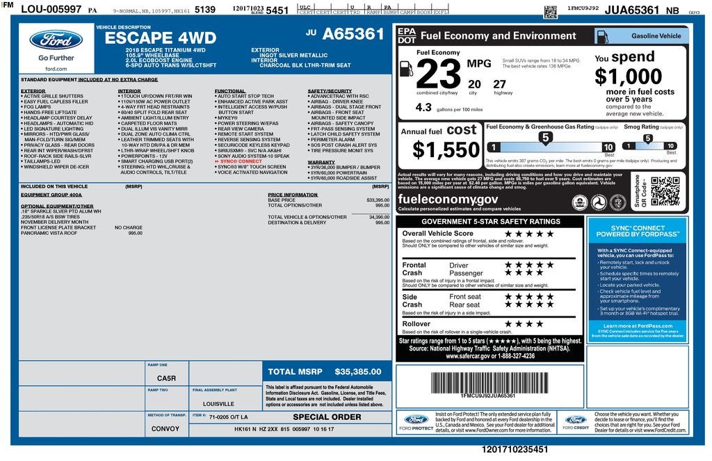 2018 Ford Escape Titanium