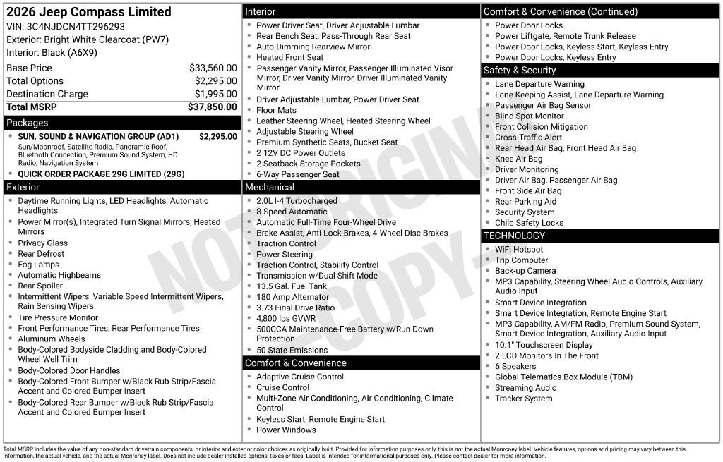 2026 Jeep Compass Limited