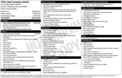 2026 Jeep Compass Limited