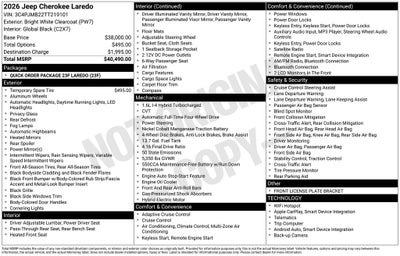 2026 Jeep Cherokee Laredo
