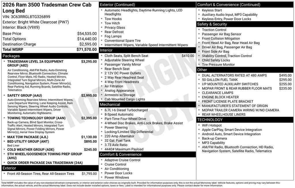 2026 RAM 3500 Tradesman