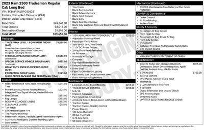 2023 RAM 2500 Tradesman
