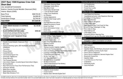 2027 RAM 1500 Express