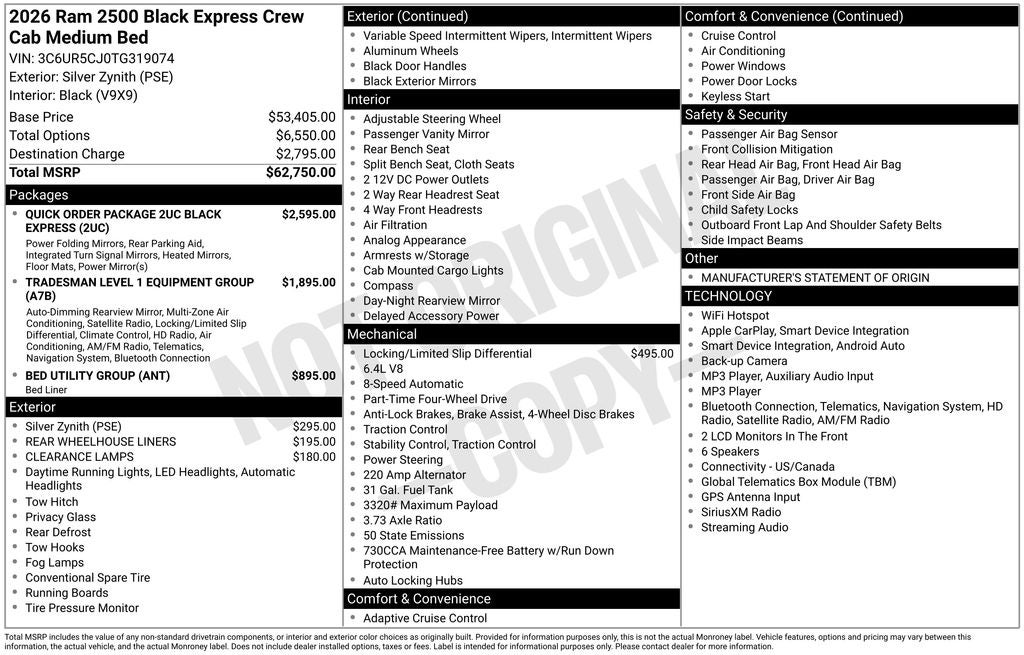 2026 RAM 2500 Tradesman