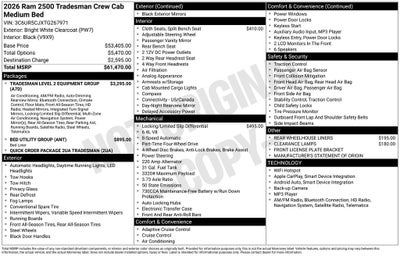 2026 RAM 2500 Tradesman