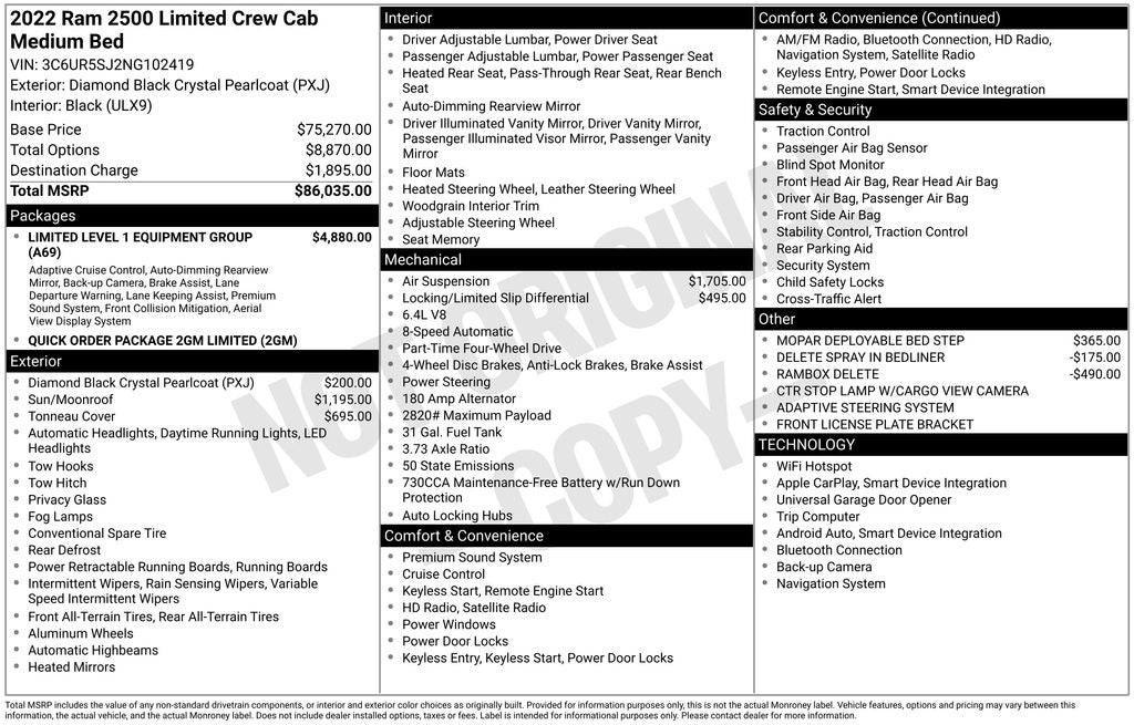 2022 RAM 2500 Limited