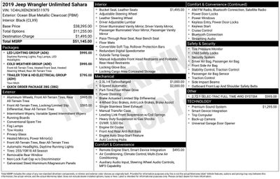 2019 Jeep Wrangler Unlimited Sahara