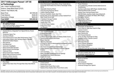 2017 Volkswagen Passat 1.8T SE w/Technology