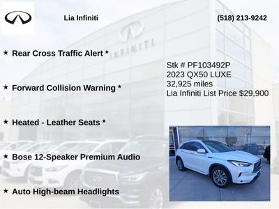2023 INFINITI QX50 LUXE ***CERTIFIED***