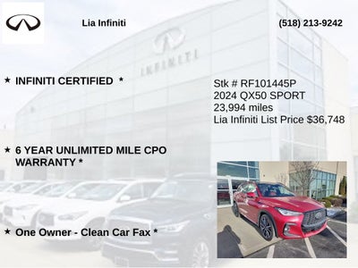 2024 INFINITI QX50 SPORT ***CERTIFIED***