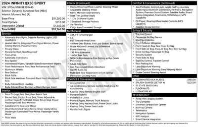 2024 INFINITI QX50 SPORT ***CERTIFIED***