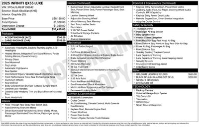 2025 INFINITI QX55 LUXE ***CERTIFIED***