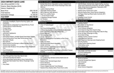 2024 INFINITI QX55 LUXE ***CERTIFIED***