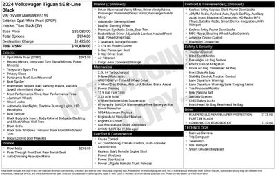 2024 Volkswagen Tiguan 2.0T SE R-Line Black