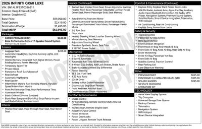 2026 INFINITI QX60 LUXE ***CERTIFIED***