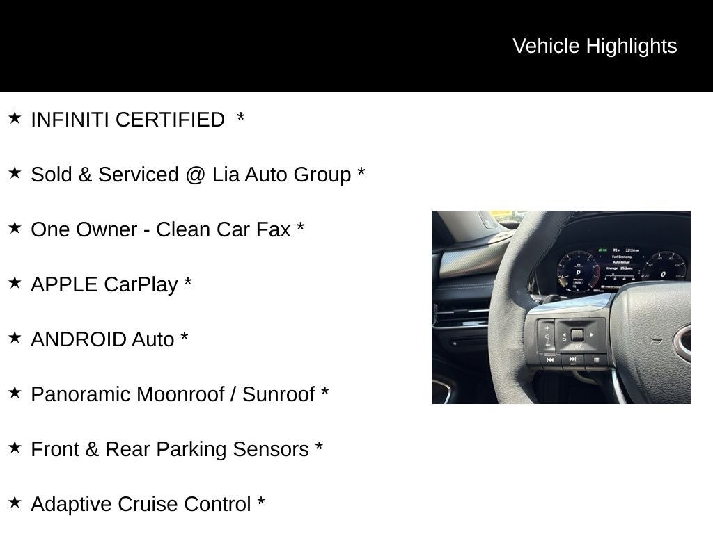 2026 INFINITI QX60 LUXE ***CERTIFIED***
