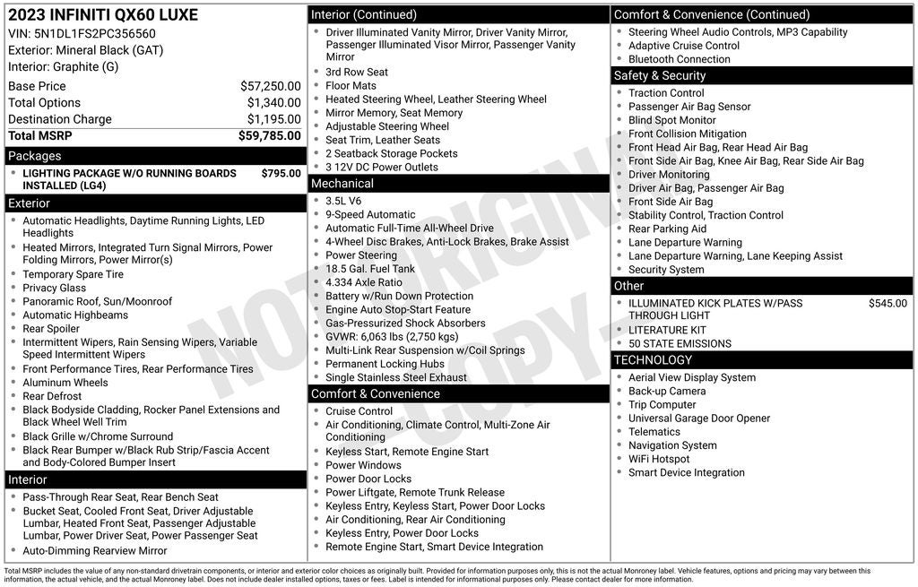 2023 INFINITI QX60 LUXE ***CERTIFIED***