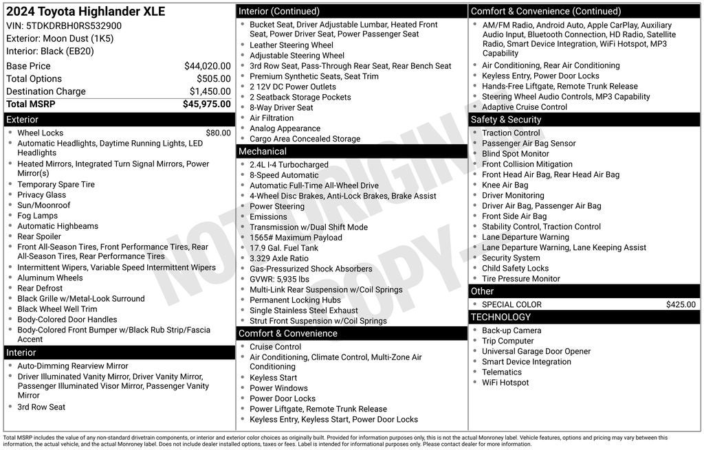 2024 Toyota Highlander XLE