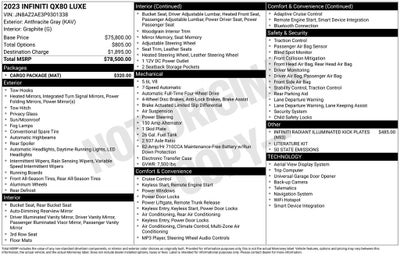 2023 INFINITI QX80 LUXE