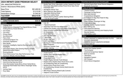 2024 INFINITI QX80 Premium Select ***CERTIFIED***