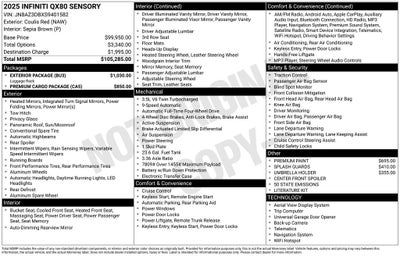 2025 INFINITI QX80 SENSORY ***CERTIFIED***