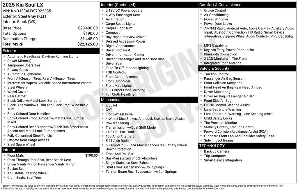 2025 Kia Soul LX