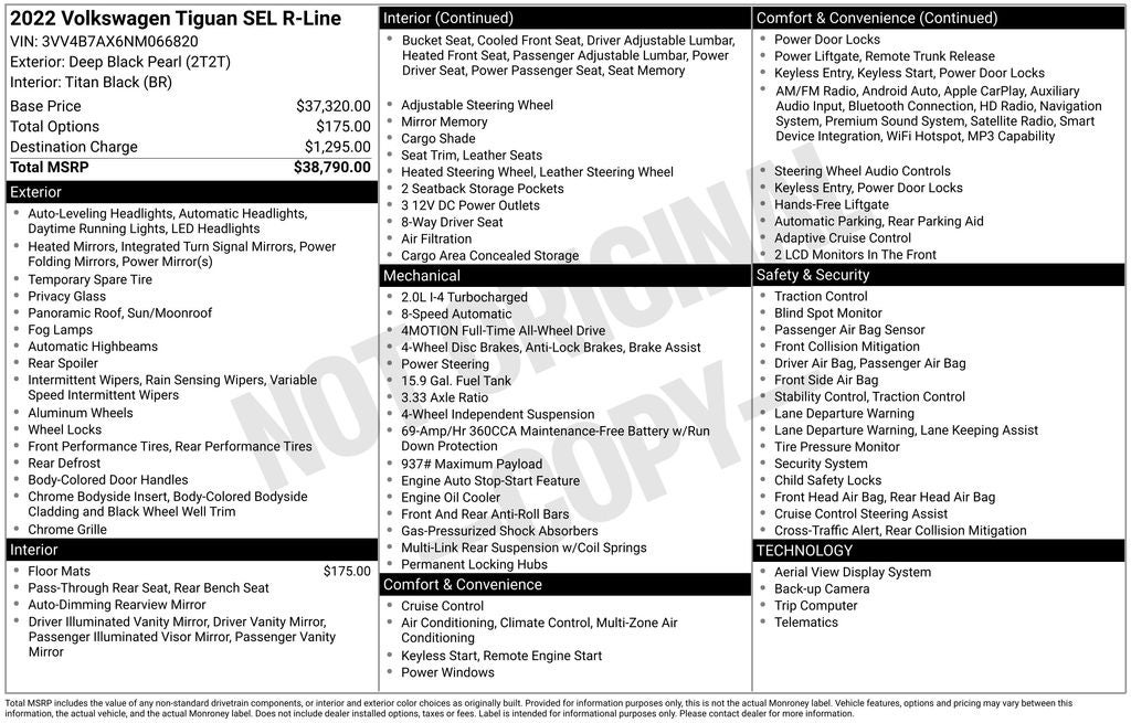 2022 Volkswagen Tiguan 2.0T SEL R-Line