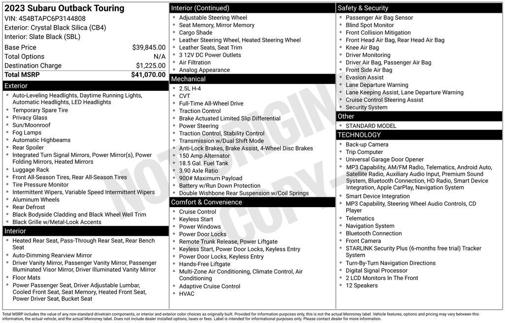 2023 Subaru Outback Touring