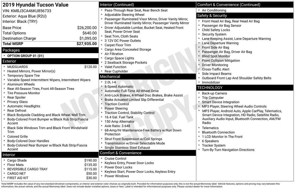 2019 Hyundai Tucson Value