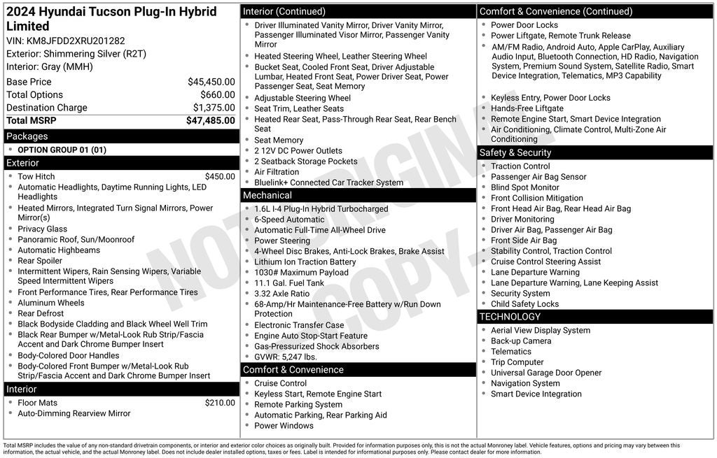 2024 Hyundai Tucson Plug-In Hybrid Limited