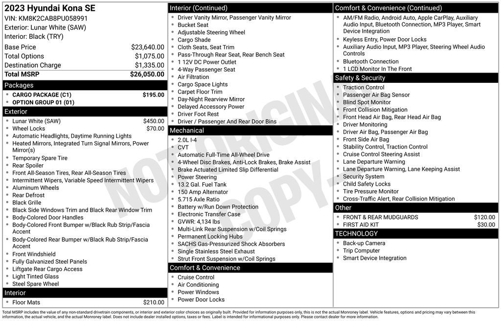 2023 Hyundai Kona SE