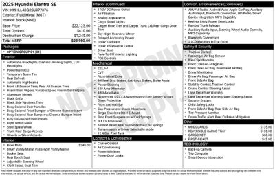 2025 Hyundai Elantra SE